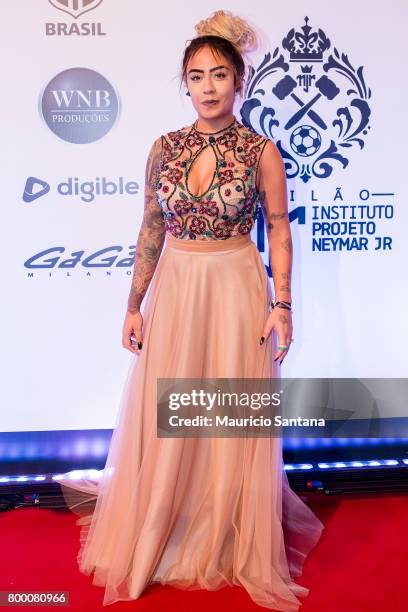 Rafaella Santos, Neymar Jr sister poses before a benefit auction at Hotel Unique on June 22, 2017 in Sao Paulo, Brazil.