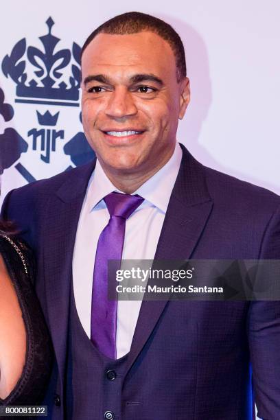 Denilson poses before a benefit auction at Hotel Unique on June 22, 2017 in Sao Paulo, Brazil.