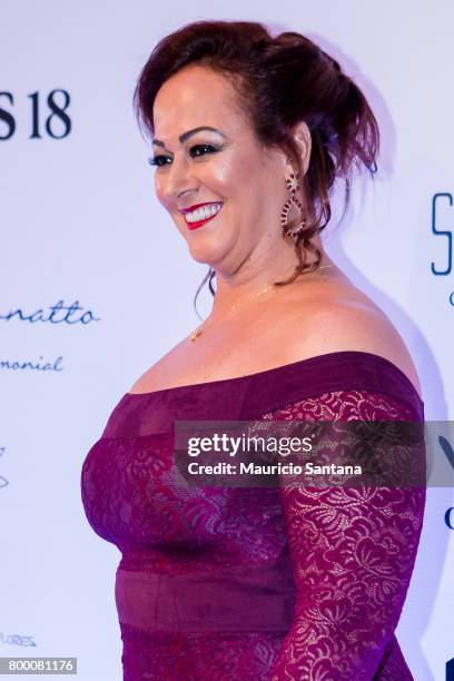 Nadine Santos poses before a benefit auction at Hotel Unique on June 22, 2017 in Sao Paulo, Brazil.