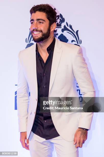 Pedro Scooby poses before a benefit auction at Hotel Unique on June 22, 2017 in Sao Paulo, Brazil.