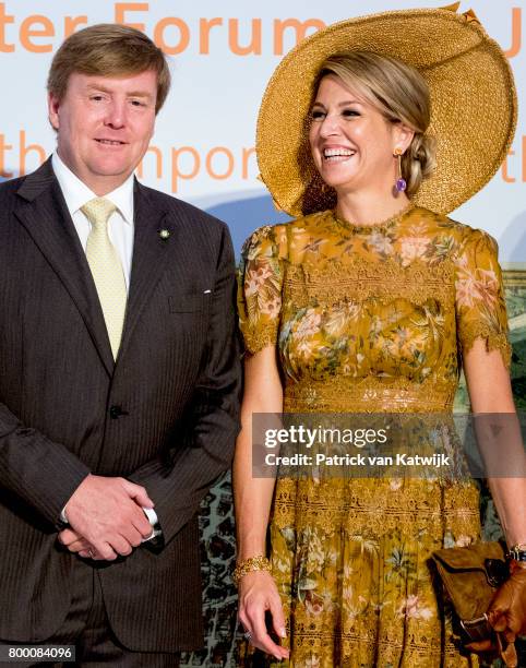 King Willem-Alexander of The Netherlands and Queen Maxima of The Netherlands visit the Design Museum Triennale where they learnt about cultural...