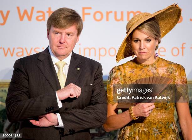 King Willem-Alexander of The Netherlands and Queen Maxima of The Netherlands visit the Design Museum Triennale where they learnt about cultural...