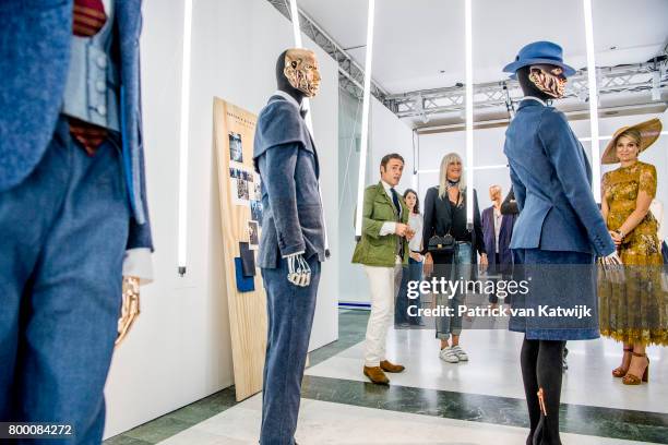 King Willem-Alexander of The Netherlands and Queen Maxima of The Netherlands visit the Design Museum Triennale where they learnt about cultural...