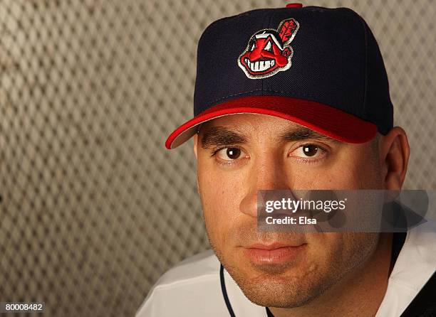 Travis Hafner of the Cleveland Indians poses during Photo Day on February 26, 2008 at Chain O' Lakes in Winter Haven, Florida.