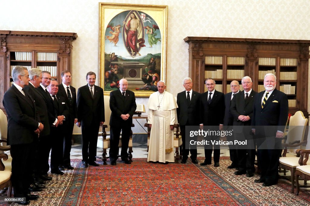 Pope Meets The Lieutenant Of Grand Master Of The Sovereign Military Order Of Malta Giacomo Dalla Torre