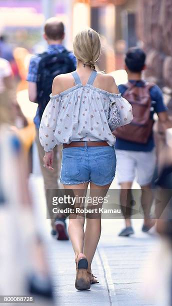 Nicky Hilton Rothschild seen out walking in Manhattan on June 22, 2017 in New York City.