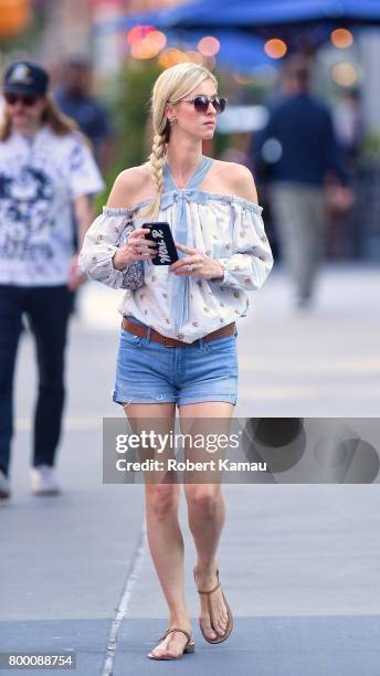 Nicky Hilton Rothschild seen out walking in Manhattan on June 22, 2017 in New York City.