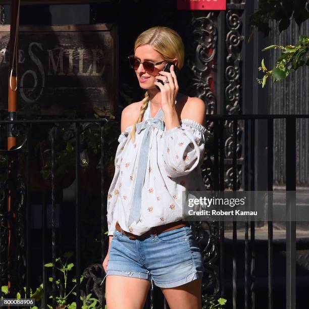 Nicky Hilton Rothschild seen out walking in Manhattan on June 22, 2017 in New York City.