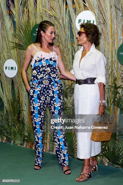Nieves Alvarez and Nati Abascal attend 'N+V' fashion show during FIMI at Pabellon de Cristal on June 23, 2017 in Madrid, Spain.