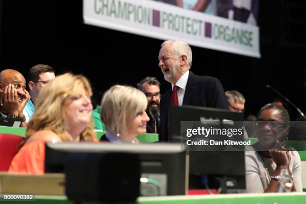 Labour Leader Jeremy Corbyn arrives to speak to delegates at the Unison Conference on June 23, 2017 in Brighton, England. The Labour Party leader...