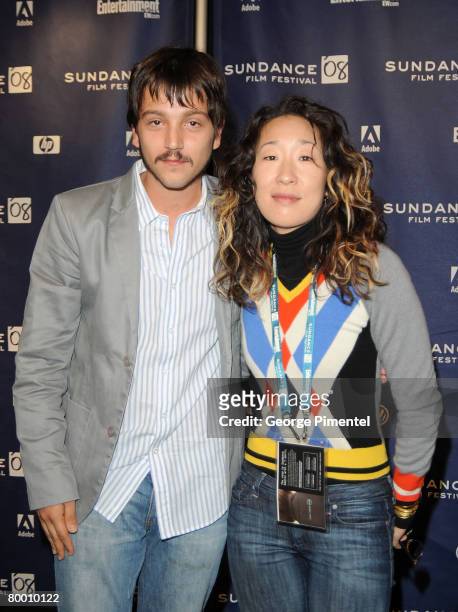 Actor Diego Luna and actress Sandra Oh attend the Jurors Press Conference during the 2008 Sundance Film Festival at the Sundance House on January 18,...