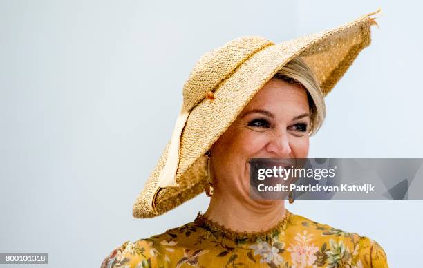 King Willem-Alexander of The Netherlands and Queen Maxima of The Netherlands visit the Design Museum Triennale where the King and the Queen get...
