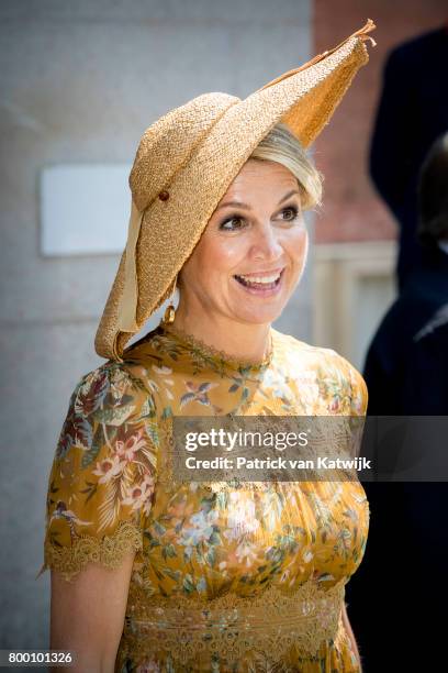 King Willem-Alexander of The Netherlands and Queen Maxima of The Netherlands visit the Design Museum Triennale where the King and the Queen get...