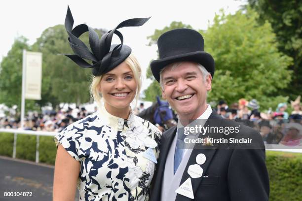 Holly Willoughby and Phillip Schofield attend day 4 of Royal Ascot 2017 at Ascot Racecourse on June 23, 2017 in Ascot, England.