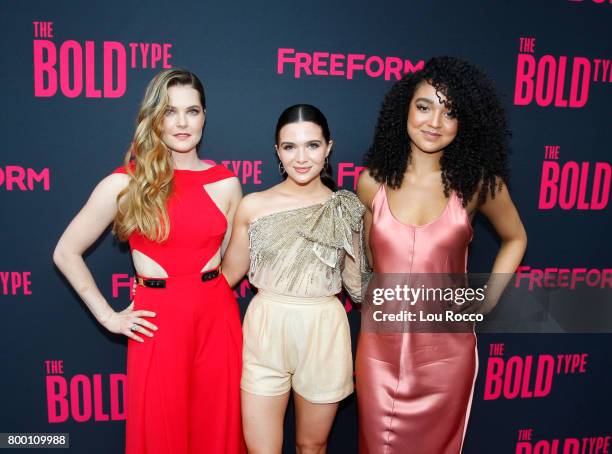 The cast and creators of Freeform's new original series "The Bold Type" come together for a premiere screening and panel at The Roxy Hotel in New...