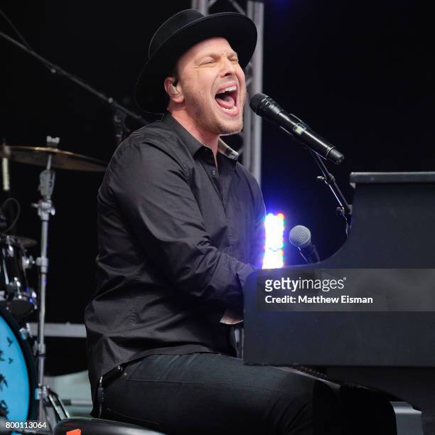 Singer-songwriter Gavin Degraw performs live on stage for Fox & Friends' All-American Summer Concert Series at FOX Studios on June 23, 2017 in New...