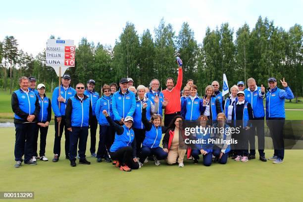 Santiago Luna of Spain in action during the final round of the European Tour Properties Senior Classic played at Linna Golf on June 23, 2017 in...