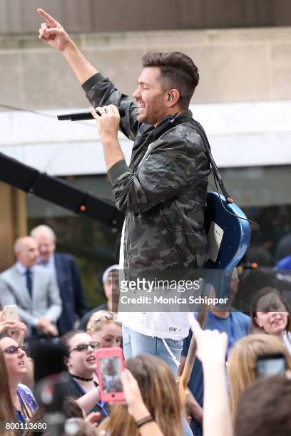 Singer-songwriter Andy Grammer performs on NBC's "Today" at Rockefeller Plaza on June 23, 2017 in New York City.