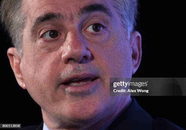 Secretary of Veterans Affairs David Shulkin participates in a discussion during a conference at the U.S. Chamber of Commerce June 23, 2017 in...