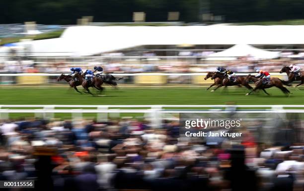 Caravaggio ridden by Ryan Moore wins the Commonwealth Cup on day 4 of Royal Ascot at Ascot Racecourse on June 23, 2017 in Ascot, England.