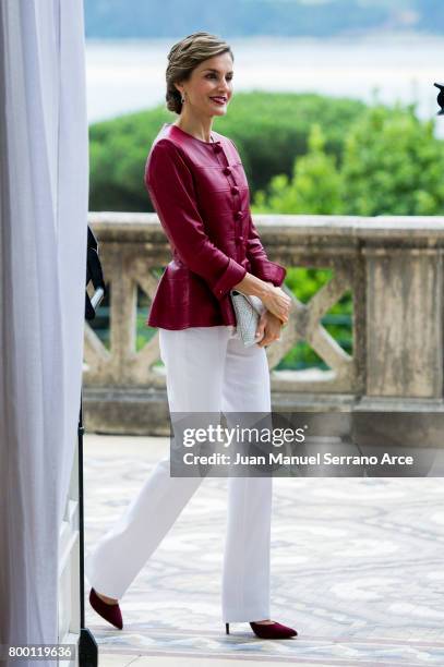 Queen Letizia of Spain attend the Join 'Coworking santander' Programme on June 23, 2017 in Santander, Spain.