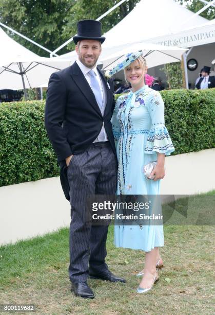 Chris Robshaw and Camilla Kerslake attend day 4 of Royal Ascot at Ascot Racecourse on June 23, 2017 in Ascot, England.