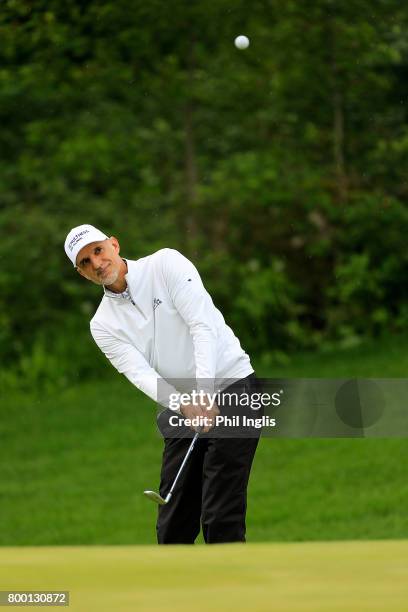 Andre Bossert of Switzerland in action during the final round of the European Tour Properties Senior Classic played at Linna Golf on June 23, 2017 in...