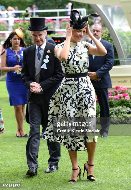 Phillip Schofield and Holly Willoughby attend day 4 of Royal Ascot at Ascot Racecourse on June 23, 2017 in Ascot, England.