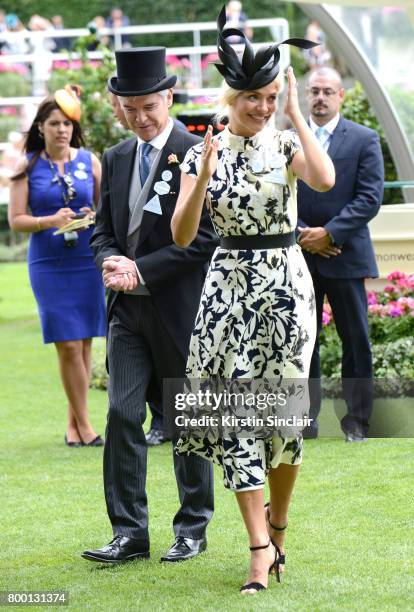 Phillip Schofield and Holly Willoughby attend day 4 of Royal Ascot at Ascot Racecourse on June 23, 2017 in Ascot, England.