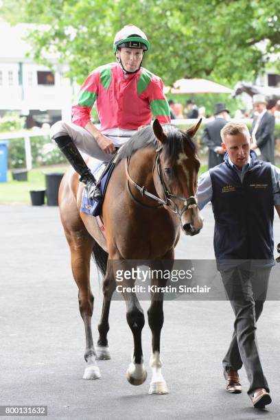 Jockey Jamie Spencer rides horse Visionary on day 4 of Royal Ascot at Ascot Racecourse on June 23, 2017 in Ascot, England.