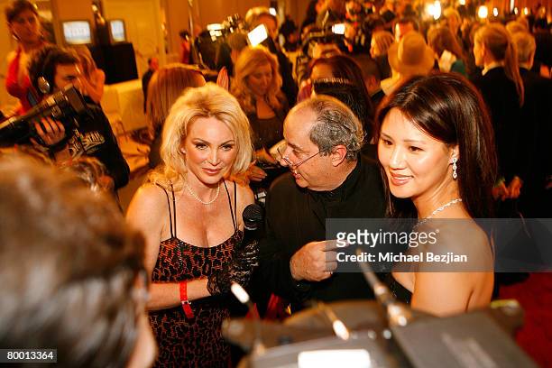 Jewelry designer Linda Kim being interviewed on the red carpet at the 18th Annual Night of the Stars on February 24, 2008 in Los Angeles, CA.