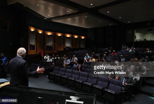 Sen. Ben Cardin speaks to constituents and medical professionals about health care during a town hall meeting at the Medstar Franklin Square...