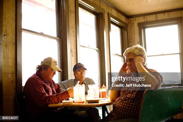 Group of truck drivers grab dinner and hang out for the evening at the diner at South of the Border on July 21, 2006 in Dillon, South Carolina....