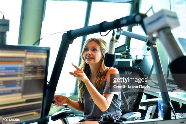 Recording Artist Carly Pearce visits SiriusXM Host Storme Warren at SiriusXM Studios on June 23, 2017 in Nashville, Tennessee.