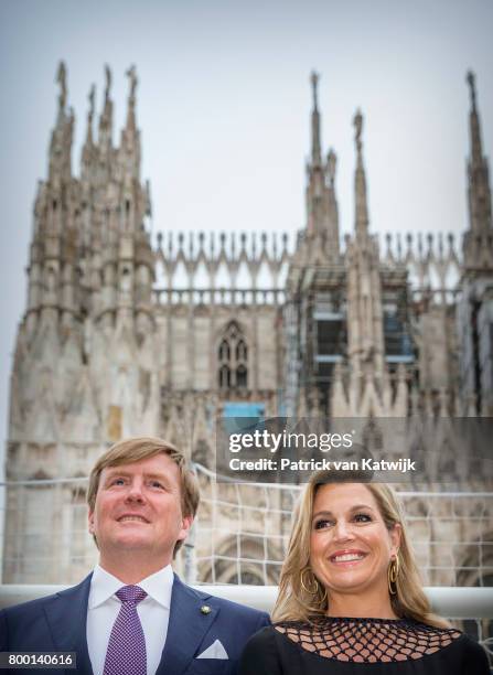 King Willem-Alexander of The Netherlands and Queen Maxima of The Netherlands attend a soccer clinic with dutch former players Clarence Seedor, Aaron...