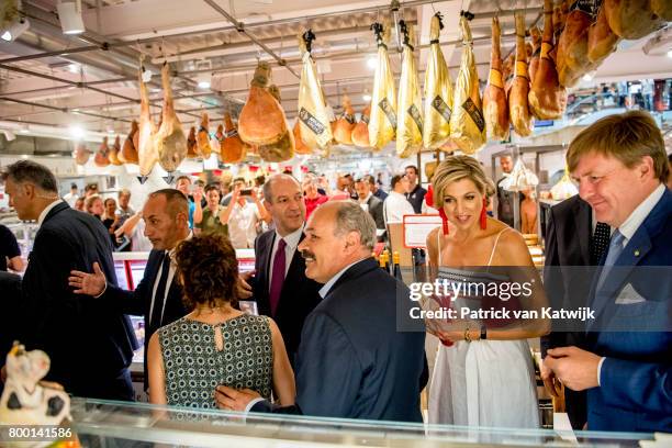 King Willem-Alexander of The Netherlands and Queen Maxima of The Netherlands visit the concept store EATALY during the third day of a royal state...