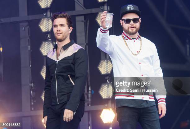 Mike Kerr and Ben Thatcher of Royal Blood perform on day 2 of the Glastonbury Festival 2017 at Worthy Farm, Pilton on June 23, 2017 in Glastonbury,...