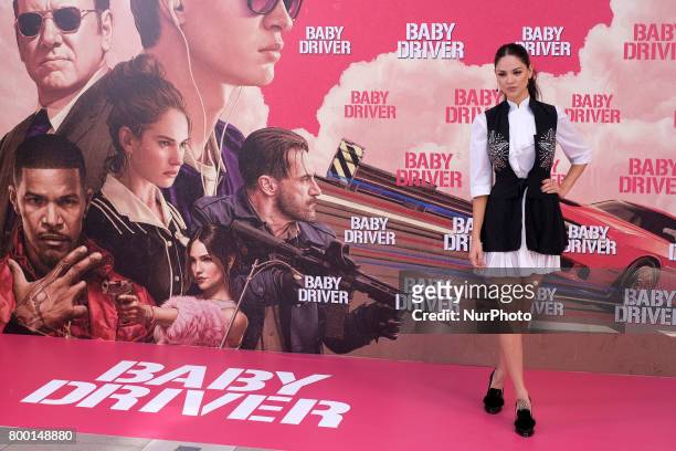 Actress Eiza Gonzalez a attends a photocall for 'Baby Driver' at the Villa Magna Hotel on June 23, 2017 in Madrid, Spain.