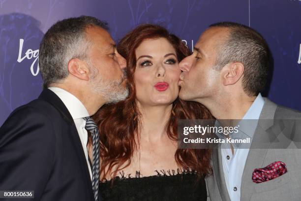 David Kohan, Debra Messing and Max Mutchnick attend Logo's 2017 Trailblazer Honors at The Cathedral Church of St. John the Divine on June 22, 2017 in...