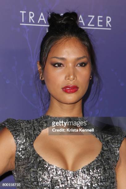 Geena Rocero attends Logo's 2017 Trailblazer Honors at The Cathedral Church of St. John the Divine on June 22, 2017 in New York City. (Photo by...