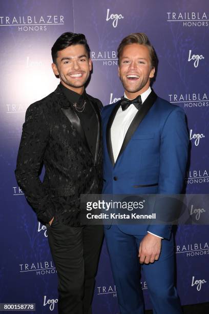 Gavin Laiche and Robby LaRiviere attend Logo's 2017 Trailblazer Honors at The Cathedral Church of St. John the Divine on June 22, 2017 in New York...