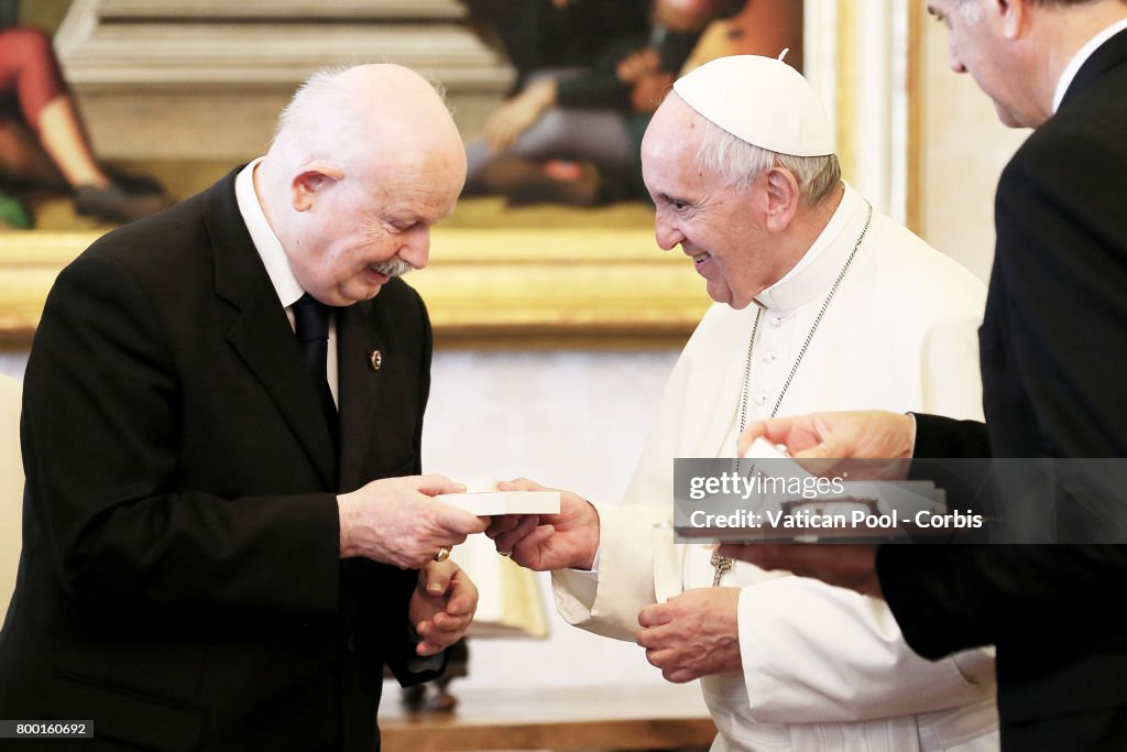 Pope Francis Meets The Lieutenant Of Grand Master Of The Sovereign Military Order Of Malta Giacomo Dalla Torre