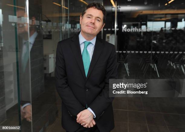 Paschal Donohoe, Ireland's finance minister, stands for a photograph following a Bloomberg Television interview in Dublin, Ireland, on Friday, June...