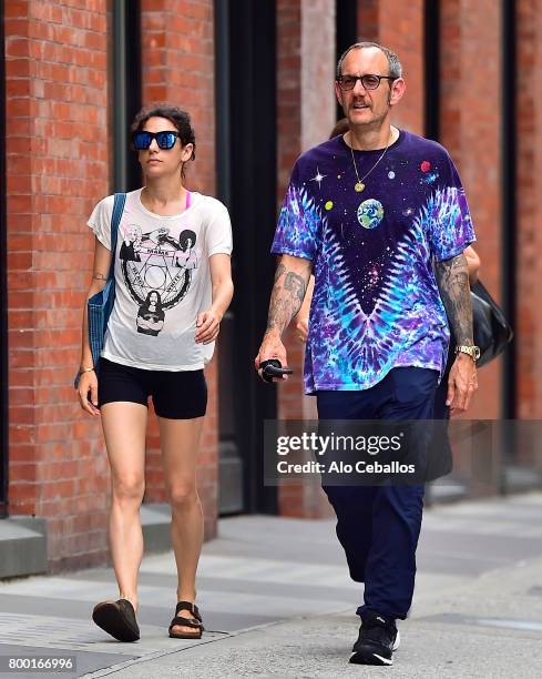 Alex Bolotow and Terry Richardson are seen in Soho on June 23, 2017 in New York City.