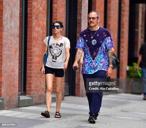 Alex Bolotow and Terry Richardson are seen in Soho on June 23, 2017 in New York City.