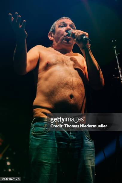 Wolfgang Wendland of Die Kassierer performs during the first day of the Southside festival on June 23, 2017 in Neuhausen, Germany.