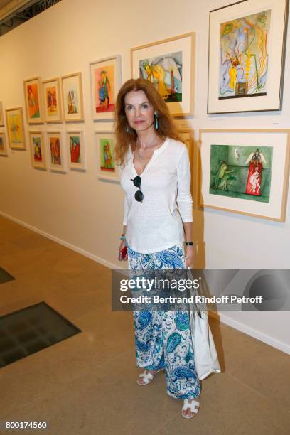 Actress Cyrielle Clair attends the "pascALEjandro: L'Androgyne Alchimique" Exhibition's Book Signing at Galerie Azzedine Alaia on June 23, 2017 in...