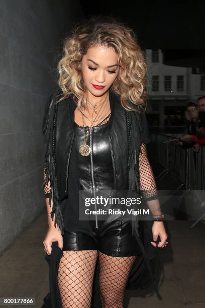 Rita Ora seen leaving BBC studios after filming The One Show on June 23, 2017 in London, England.