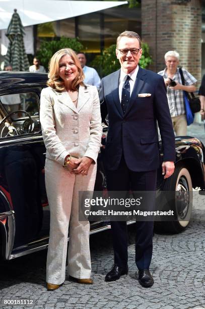 Bryan Cranston and Robin Swicord arrives for the Cine Merit Award Gala during the Munich Film Festival 2017 at Gasteig on June 23, 2017 in Munich,...