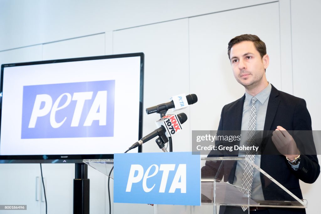 Alan Cumming And PETA Host News Conference Exposing Fate Of Discarded Chimpanzees